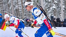 Michal Kr�má� p�i stíha�ce v Oberhofu.