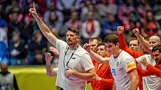 Kou� �eských házenká�� Daniel Kube�.