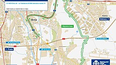 Víkendová demolice mostu uzav�e Ka�tanovou ulici v Brn�. Objízdná trasa vede...