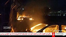 Protivládní protesty v t�etím nejv�t�ím m�st� Íránu Isfahánu v centrální...