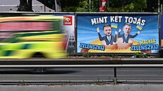 P�edvolební billboard Orbánovy strany Fidesz (2. �ervence 2025)
