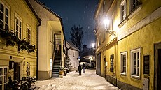 No�ní kouzlo zasn�ené Prahy. Nový sv�t. (9. ledna 2026)