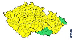 Silný mráz na �eském území 11. a 12. ledna 2026.