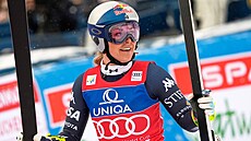 Lindsey Vonnová v cíli sjezdu v Zauchensee.