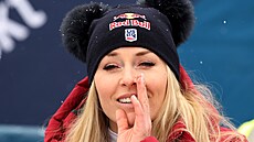 Lindsey Vonnová po sjezdu v Zauchensee.