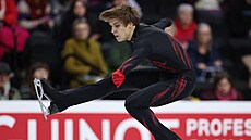�eský krasobrusla� Georgii Reshtenko b�hem krátkého programu na ME.