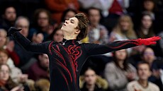 �eský krasobrusla� Georgii Reshtenko b�hem krátkého programu na ME.