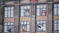 Na administrativní budov� bývalých Schichtových závod� v Ústí nad Labem na...