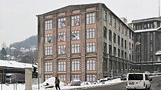 Na administrativní budov� bývalých Schichtových závod� v Ústí nad Labem na...