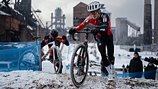 Václav Je�ek na trati cyklokrosového mistrovství republiky v Ostrav� p�ed...