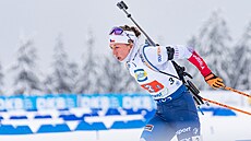 Jessica Jislová na trati �tafetového závodu v Oberhofu