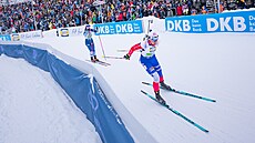 Lucie Charvátová na trati �tafetového závodu v Oberhofu