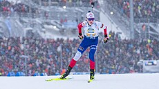 Markéta Davidová na trati �tafetového závodu v Oberhofu