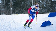 Tomá� Mikyska b�hem sprintu v Ruhpoldingu