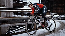 Václav Je�ek na trati cyklokrosového mistrovství republiky v Ostrav�