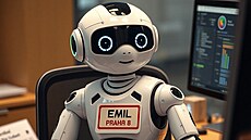 V Praze 8 u� více ne� rok �e�í dopravní p�estupky robot. Snímek je vytvo�ený AI.