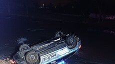 Zásah policist� a kolemjdoucích u Tryl�ova jezu v �eských Bud�jovicích, kde se...