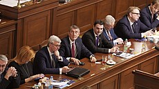 Premiér Andrej Babi� poté, co jeho vláda dostala d�v�ru Sn�movny (15. ledna...