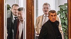 Zasedání vlády Andreje Babi�e (ANO) a jednání koali�ní rady. (12. ledna 2026)