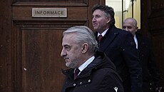 Briefing �eskomoravské konfederace odborových svaz� (�MKOS). Na snímku Josef...