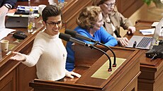 Sch�ze Poslanecké sn�movny. Vyslovení d�v�ry vlád�. Na snímku Olga Richterová...