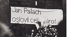 Demonstrace b�hem Palachova týdne.