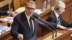 Sch�ze Poslanecké sn�movny. Vyslovení d�v�ry vlád�. Na snímku Ale� Juchelka...