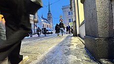 Ledovka v ulicích Plzn� (13. ledna 2026)
