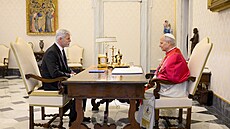 Pape� Lev XIV. p�ijal k audienci �eského prezidenta Petra Pavla. (19. ledna...