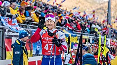 Spokojená Tereza Vinklárková po stíhacím závod� v Ruhpoldingu.