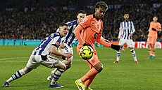 Lamine Yamal v akci proti Realu Sociedad.