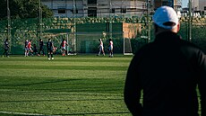 Trenér Jind�ich Trpi�ovský sledoval p�ípravný zápas Slavie proti Karlsruhe z...