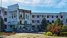 Ukrajinská Mariupolská státní univerzita po ruském bombardování v roce 2022.