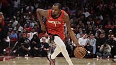 Kevin Durant z Houstonu dribluje s balonem b�hem utkání proti Minnesot�.
