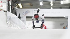 Anna Fernstädtová zahajuje 1. kolo závodu v Altenbergu.