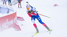 Vít�zslav Hornig b�hem stíhacího závodu v Oberhofu.