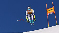 Jan Zabyst�an b�hem Super-G ve Wengenu.