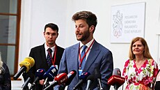 Jan Gregor hovo�í na tiskové konferenci Aliance pro rodinu v roce 2023 ve...