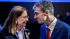 Nový první mistop�edseda ODS Tomá� Portlík a senátorka Miroslava N�mcová