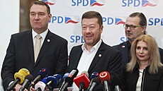 Tisková konference SPD p�ed hlasováním o d�v��e vlád� (13. ledna 2026)