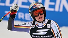 N�mka Emma Aicherová b�hem super-G v italském Tarvisiu