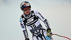 Ester Ledecká b�hem super-G v italském Tarvisiu