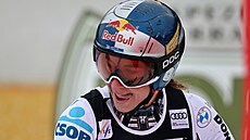 Ester Ledecká b�hem super-G v italském Tarvisiu