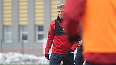 Michal Hlavatý na prvním tréninku v Pardubicích. (14. ledna 2026)