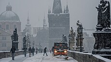 Prahu zasáhlo intenzivní sn�ení. (9. ledna 2026)