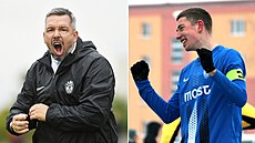 Mostecký trenér Pavel Horváth a jeho syn Patrik.