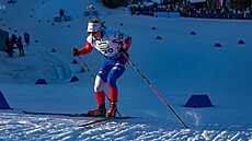 Lucie Charvátová p�i sprintu v Ruhpoldingu.