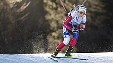 Tereza Voborníková p�i sprintu v Ruhpoldingu.