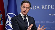 Generální tajemník NATO Mark Rutte v Záh�ebu (12. ledna 2026)