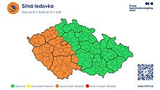Výstraha p�ed silnou ledovkou (12. ledna 2025)